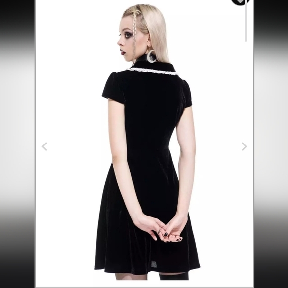 NWT Killstar Every Mourning Dress, Black Velvet, Small - Picture 2 of 10